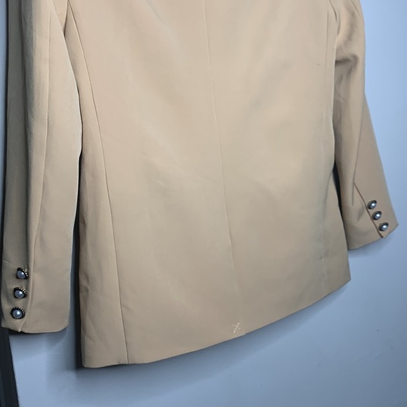 Sister Jane Harlow Double-Breasted Neutral Tan Blazer Coat Jacket size Small - Picture 11 of 16